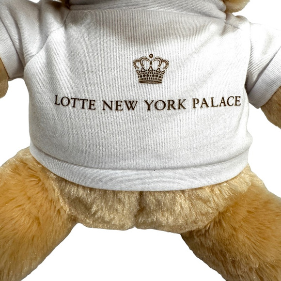 Lotte New York Palace Plush Teddy Bear Stuffed Animal Hotel Tan Rare Collectable - Picture 3 of 8